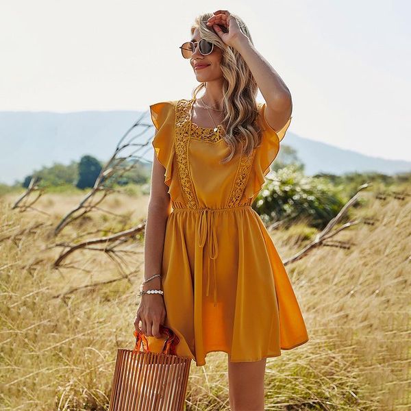 casual dresses spring summer 2021 square neck open back lace patchwork dress for women elegant ladies vintage mustard tank plus si, Black;gray
casual dresses spring summer 2021 square neck open back lace patchwork dress for women elegant ladies vintage mustard tank plus si, Black;gray