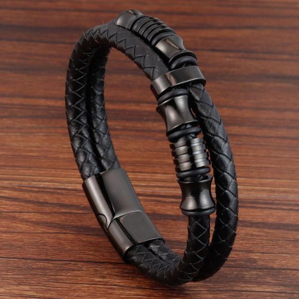 punk braid leather rope bracelet for men jewelry black stainless steel clasp wristband fashion bangles gifts charm bracelets, Golden;silver
punk braid leather rope bracelet for men jewelry black stainless steel clasp wristband fashion bangles gifts charm bracelets, Golden;silver