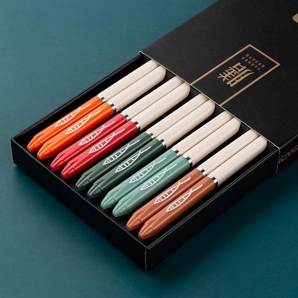 chopsticks 5pairs non-slip japanese high temperature resistance 5colors fish head reusable sticks home
chopsticks 5pairs non-slip japanese high temperature resistance 5colors fish head reusable sticks home