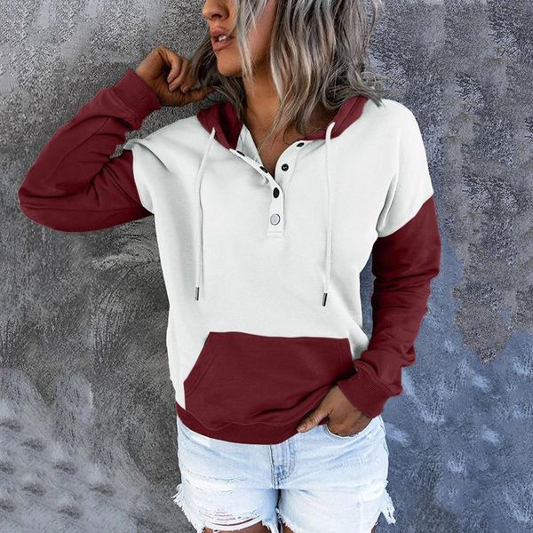 women's hoodies & sweatshirts vintage hooded womens casual autumn patchwork color button drawstring pocket long sleeve v neck pullover, Black
women's hoodies & sweatshirts vintage hooded womens casual autumn patchwork color button drawstring pocket long sleeve v neck pullover, Black