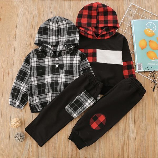 clothing sets 2pcs \boys casual clothes set, long sleeve plaid printed pattern hoodie sweatshits and pants red black/ white black outfits
clothing sets 2pcs \boys casual clothes set, long sleeve plaid printed pattern hoodie sweatshits and pants red black/ white black outfits