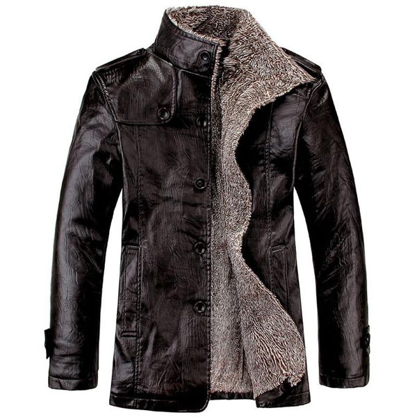 mens padded fur pu leather jacket retro style solid color stand collar coat winter slim clothing chaquetas hombre men's jackets, Black;brown
mens padded fur pu leather jacket retro style solid color stand collar coat winter slim clothing chaquetas hombre men's jackets, Black;brown