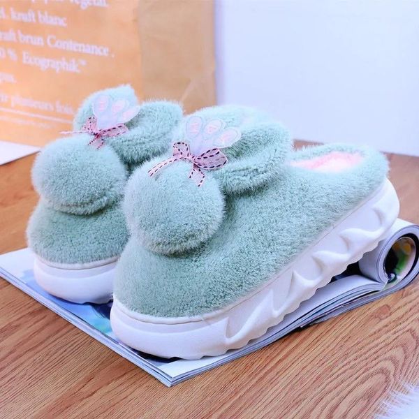 slippers sweet ear increase platform woman ladies winter home furry slides female faux fur warm shoes women slipper, Black
slippers sweet ear increase platform woman ladies winter home furry slides female faux fur warm shoes women slipper, Black