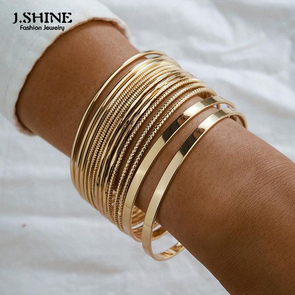 bangle j.shine 14pcs/set punk gold color bracelets for women trendy glossy alloy metal jewelry accessories wholesale, Black
bangle j.shine 14pcs/set punk gold color bracelets for women trendy glossy alloy metal jewelry accessories wholesale, Black