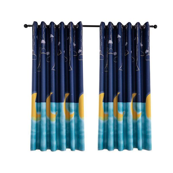 moon printing blackout curtain panels for bedroom drapes with hanging hole &
moon printing blackout curtain panels for bedroom drapes with hanging hole &