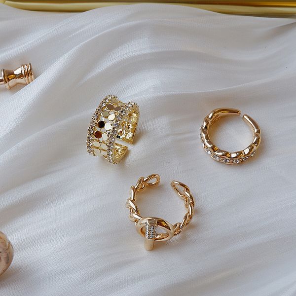 korean ins simple chain full diamond fashion temperament personality versatile index finger ring, Silver
korean ins simple chain full diamond fashion temperament personality versatile index finger ring, Silver