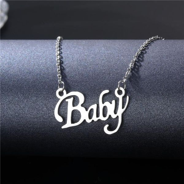 pendant necklaces stainless steel english letter baby angel necklace fashion thin chains choker silver color trendy jewelry party gifts
pendant necklaces stainless steel english letter baby angel necklace fashion thin chains choker silver color trendy jewelry party gifts