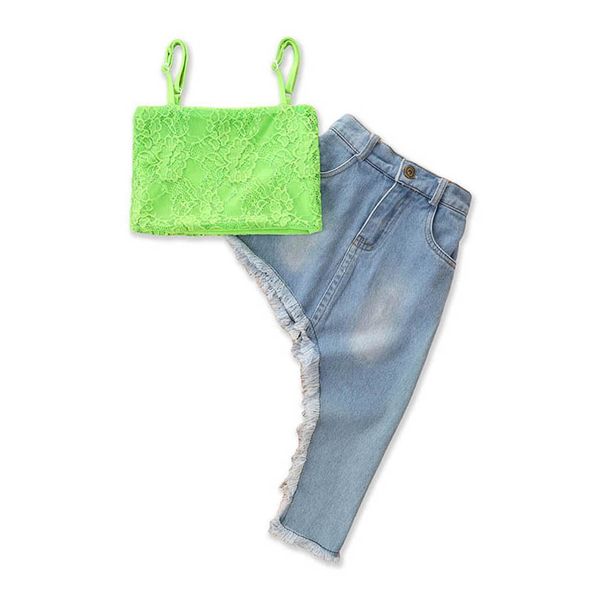 kids clothing sets girls outfits baby clothes children suit summer lace tank tassels long denim skirts fashion 2pcs b6859, White
kids clothing sets girls outfits baby clothes children suit summer lace tank tassels long denim skirts fashion 2pcs b6859, White