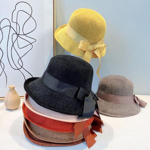 wide brim hats corduroy hepburn style fisherman hat female wild bowknot simple knitted fashion single product, Blue;gray
wide brim hats corduroy hepburn style fisherman hat female wild bowknot simple knitted fashion single product, Blue;gray