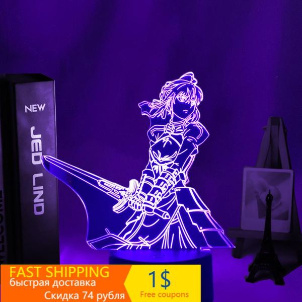night lights anime 3d light fate stay saber for bedroom decor birthday gift manga led lamp
night lights anime 3d light fate stay saber for bedroom decor birthday gift manga led lamp