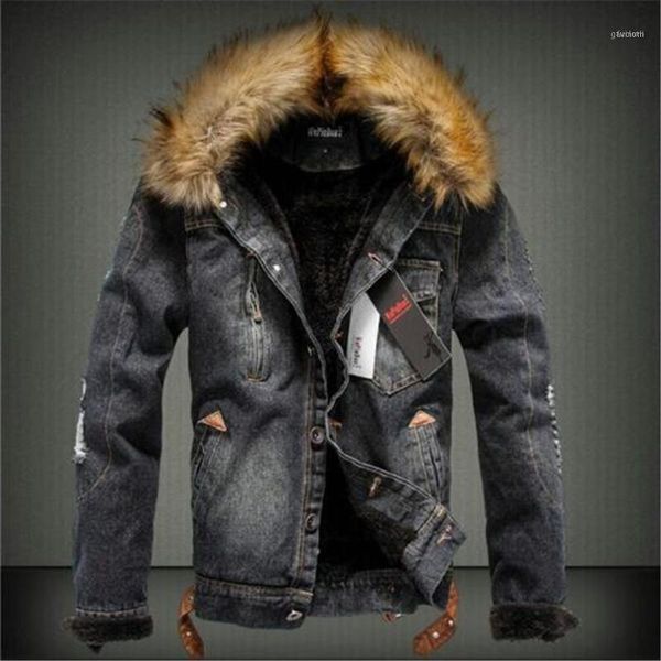 men's jackets 2021 mens denim jacket with fur collar retro ripped fleece jeans and coat for autumn winter1, Black;brown
men's jackets 2021 mens denim jacket with fur collar retro ripped fleece jeans and coat for autumn winter1, Black;brown