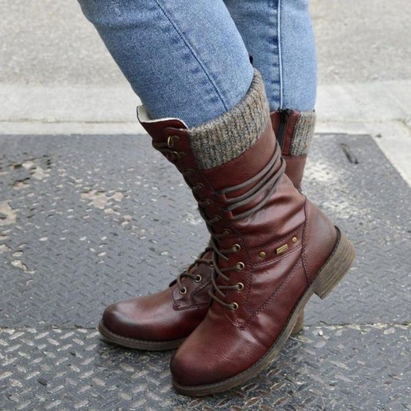 boots women's waterproof warm comfortable shoes calf length low heel lace up pr sale, Black
boots women's waterproof warm comfortable shoes calf length low heel lace up pr sale, Black
