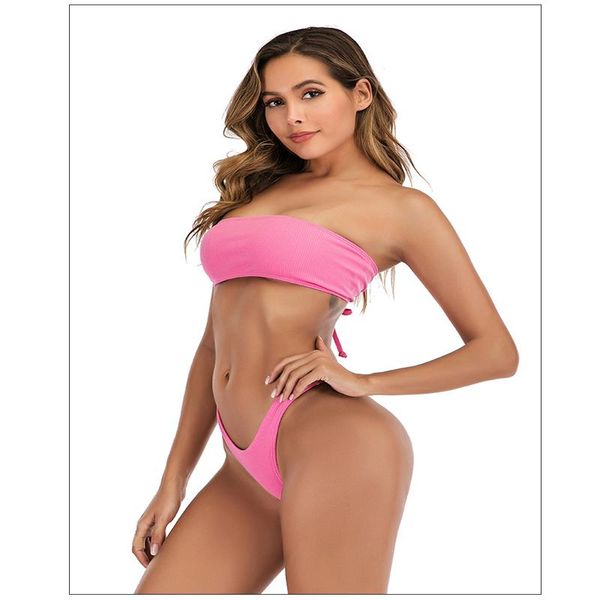 women's swimwear strapless bikini 2021 woman 2 piece swimsuit solid set female high waist push up biquini pink blue, White;black
women's swimwear strapless bikini 2021 woman 2 piece swimsuit solid set female high waist push up biquini pink blue, White;black