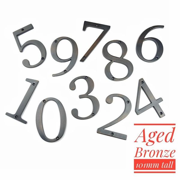 aged bronze 101mm house number door address digits zinc alloy screw mounted big sign #0-9 other hardware
aged bronze 101mm house number door address digits zinc alloy screw mounted big sign #0-9 other hardware