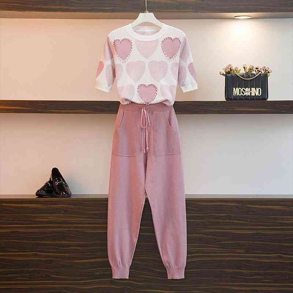 spring fall sweet love print womenpant beading pullover knitted sweater double pocket trousers two piece set women tracksuit, White
spring fall sweet love print womenpant beading pullover knitted sweater double pocket trousers two piece set women tracksuit, White