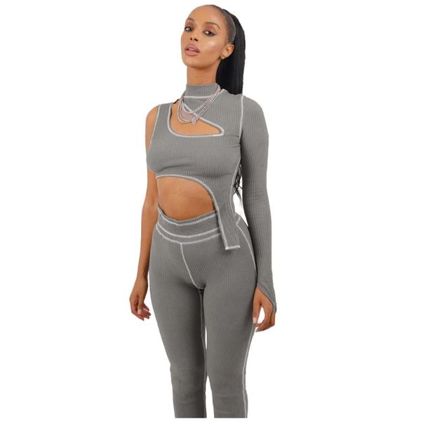 women's two piece pants uhhfuyf style solid color bell bottom one shoulder long sleeve suit autumn soild casual two-piece, White
women's two piece pants uhhfuyf style solid color bell bottom one shoulder long sleeve suit autumn soild casual two-piece, White