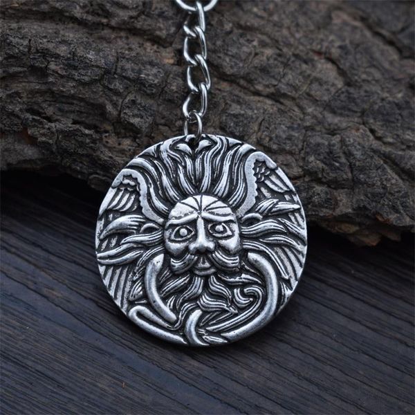 keychains 12pcs retro fire and sun god pendant keychain unique round face amulet pagan jewelry, Silver
keychains 12pcs retro fire and sun god pendant keychain unique round face amulet pagan jewelry, Silver