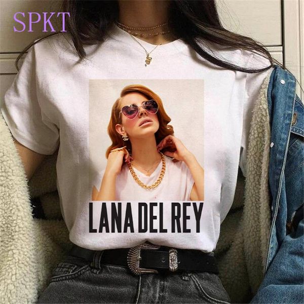 women's t-shirt sweet music singer lana del rey cover print t shirt women streetwear hip hop tee gothic punk oversized women/men's, White
women's t-shirt sweet music singer lana del rey cover print t shirt women streetwear hip hop tee gothic punk oversized women/men's, White