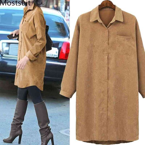 casual corduroy long shirt blusas kimono women plus size sleeve turn-down collar cardigan blouses europe loose feminin 210518, White
casual corduroy long shirt blusas kimono women plus size sleeve turn-down collar cardigan blouses europe loose feminin 210518, White
