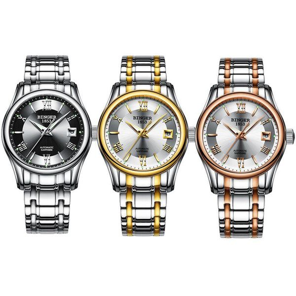 wristwatches genuine binger107 business series mechanical men's watch honorablegold classical elite gentleman fashion female crystal, Slivery;brown
wristwatches genuine binger107 business series mechanical men's watch honorablegold classical elite gentleman fashion female crystal, Slivery;brown