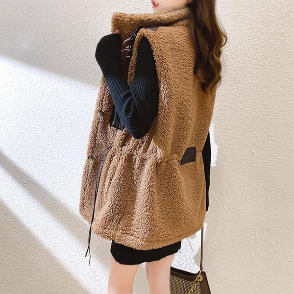 women's vests lambswool women vest winter 2021 korean plus size warm fashion plush sleeveless loose jacket chaleco mujer, Black;white
women's vests lambswool women vest winter 2021 korean plus size warm fashion plush sleeveless loose jacket chaleco mujer, Black;white