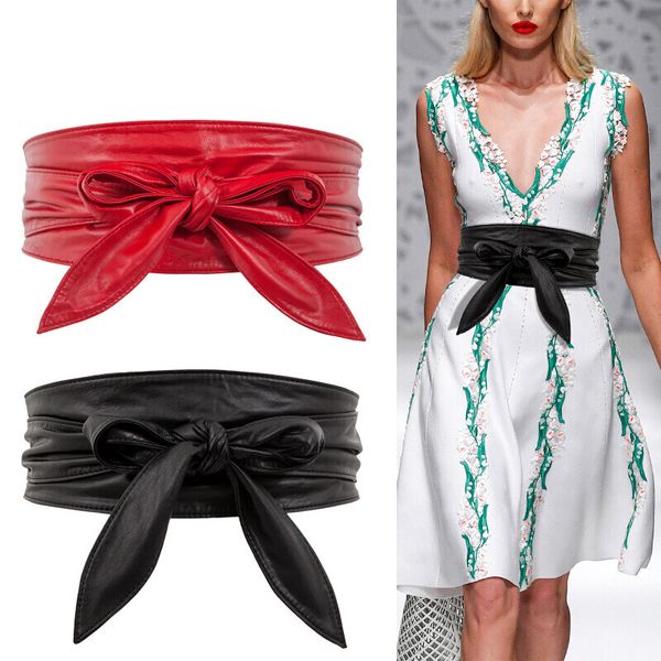 women lace up belt new bowknot belts for women longer wide bind waistband ties bow ladies dress decoration fashion pu 2020 adult, Black;brown
women lace up belt new bowknot belts for women longer wide bind waistband ties bow ladies dress decoration fashion pu 2020 adult, Black;brown