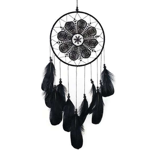 handmade dream catchers black feather lace for wall hanging boho wedding decorations decorative objects & figurines
handmade dream catchers black feather lace for wall hanging boho wedding decorations decorative objects & figurines
