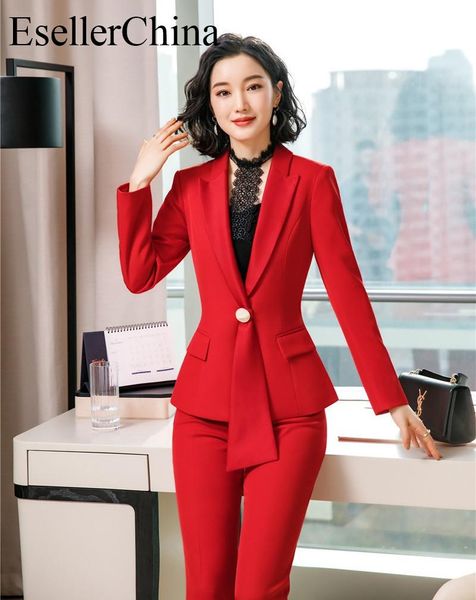elegant red formal uniform designs pansuits with 2 piece set pants and jackets coat for women office blazers business suits women's two, White
elegant red formal uniform designs pansuits with 2 piece set pants and jackets coat for women office blazers business suits women's two, White