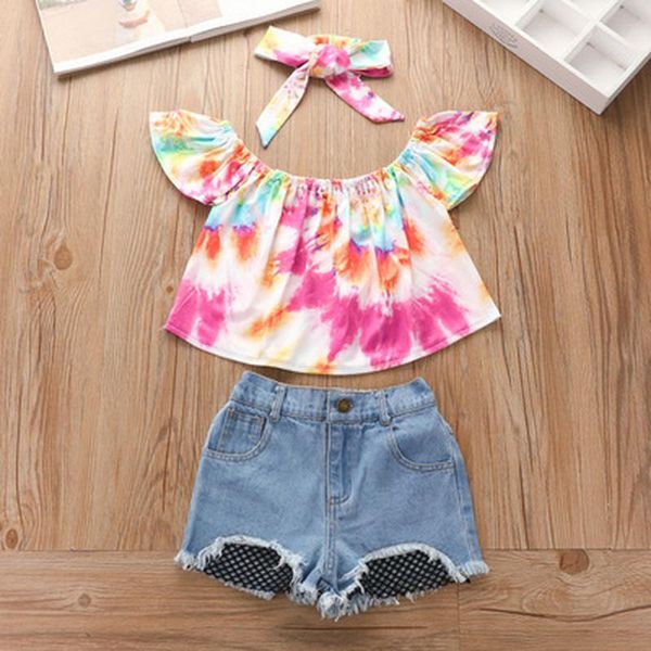 clothing sets 2021 girls pants set printed summer girl baby pullover denim shorts, White
clothing sets 2021 girls pants set printed summer girl baby pullover denim shorts, White