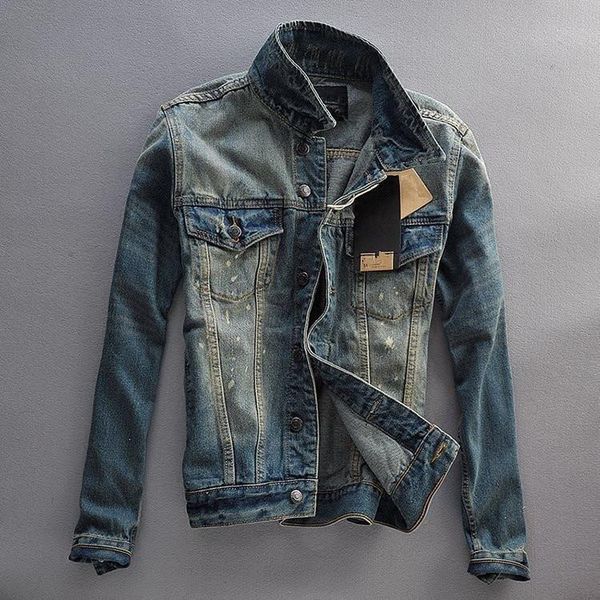 men's jackets spring and autumn retro old denim jacket youth korean version of the slim stretch clothes gown tide vw5k, Black;brown
men's jackets spring and autumn retro old denim jacket youth korean version of the slim stretch clothes gown tide vw5k, Black;brown
