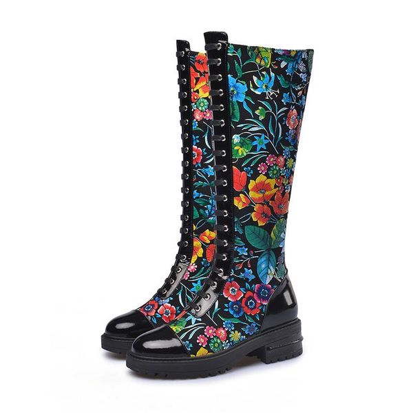 boots qplyxco2021 winter keep warm knee high med heels round toe shoes woman fashion flowers genuine leather women, Black
boots qplyxco2021 winter keep warm knee high med heels round toe shoes woman fashion flowers genuine leather women, Black