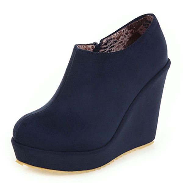 boots women autumn winter fashion ankle zip round toe wedges black blue beige high-heeled shoes
boots women autumn winter fashion ankle zip round toe wedges black blue beige high-heeled shoes