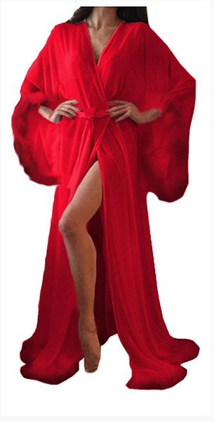 women's feather bathrobe evening dresses shawl long scarf illusion chiffon bridal robe sleepwear dressing gown maternity dress, Black;red
women's feather bathrobe evening dresses shawl long scarf illusion chiffon bridal robe sleepwear dressing gown maternity dress, Black;red