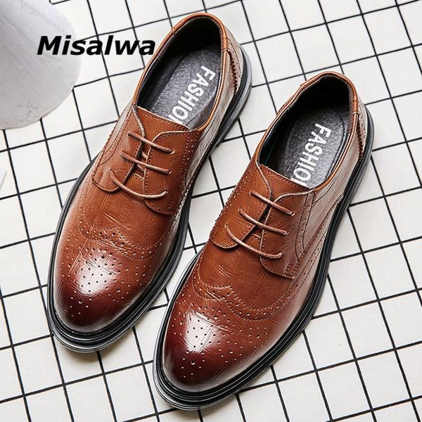 dress shoes misalwa cow split leather men groomsman carved brogue formal oxford platform thick sole for iron handsome, Black
dress shoes misalwa cow split leather men groomsman carved brogue formal oxford platform thick sole for iron handsome, Black