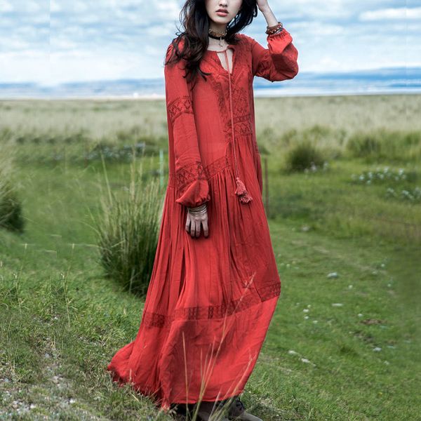 women dresses elegant ladies vintage long sleeve embroideried orange red maxi dress vestidos femininos boho chic clothing or05, Black;gray
women dresses elegant ladies vintage long sleeve embroideried orange red maxi dress vestidos femininos boho chic clothing or05, Black;gray