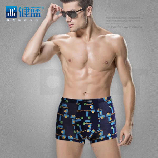 men's bamboo fiber underwear breathable men's boxer in summer, Black;white
