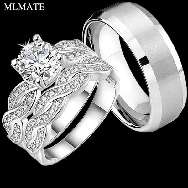 wedding rings his / hers infinity couple womens cubic zirconia mens stainless steel anniversary promise bridal engagement ring sets, Slivery;golden
wedding rings his / hers infinity couple womens cubic zirconia mens stainless steel anniversary promise bridal engagement ring sets, Slivery;golden