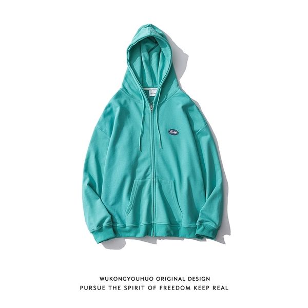 wukong stock simple solid color cardigan coat men's fashion brand street loose personality embroidered couple bf hooded sweater, Black
wukong stock simple solid color cardigan coat men's fashion brand street loose personality embroidered couple bf hooded sweater, Black