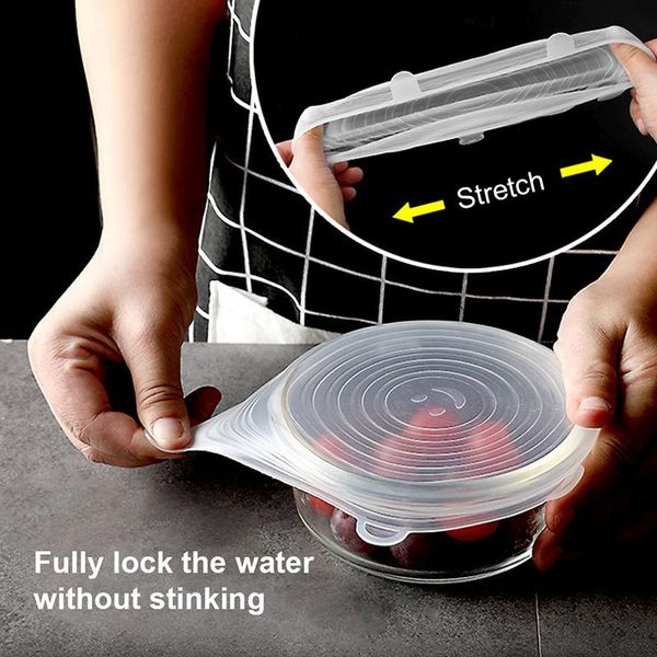 dinnerware sets 6pcs silicone wrap stretch vacuum seal cover kitchen organizer fresh keeping sealed lids accessories
dinnerware sets 6pcs silicone wrap stretch vacuum seal cover kitchen organizer fresh keeping sealed lids accessories