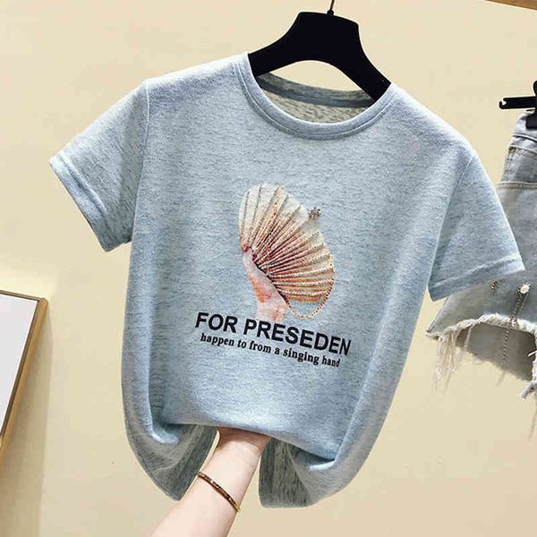 women's t-shirt tee femme diamonds t women print womens short sleeve woman tshirt summer female korean clothes ty9g, White
women's t-shirt tee femme diamonds t women print womens short sleeve woman tshirt summer female korean clothes ty9g, White