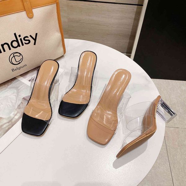 fashion crystal shoes new transparent rubber one-sided belt 9cm 6cm 4cm thick heel slippers, Black
fashion crystal shoes new transparent rubber one-sided belt 9cm 6cm 4cm thick heel slippers, Black