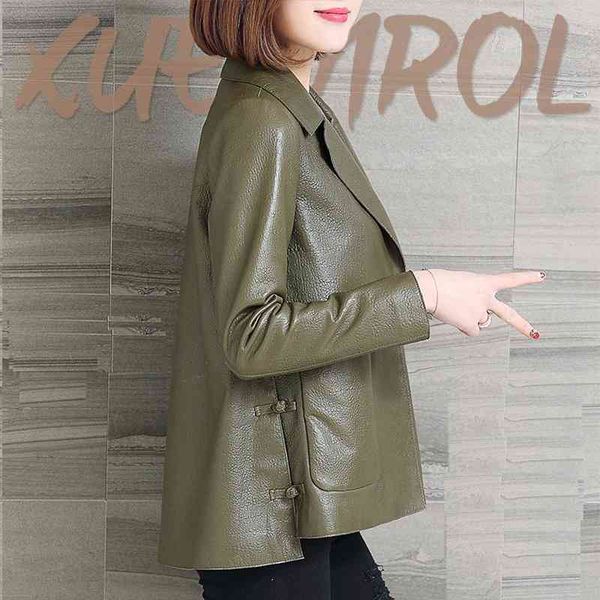 women's bubble leather clothes 2020 haining autumn new sheep single short korean loose casual coat, Black
women's bubble leather clothes 2020 haining autumn new sheep single short korean loose casual coat, Black