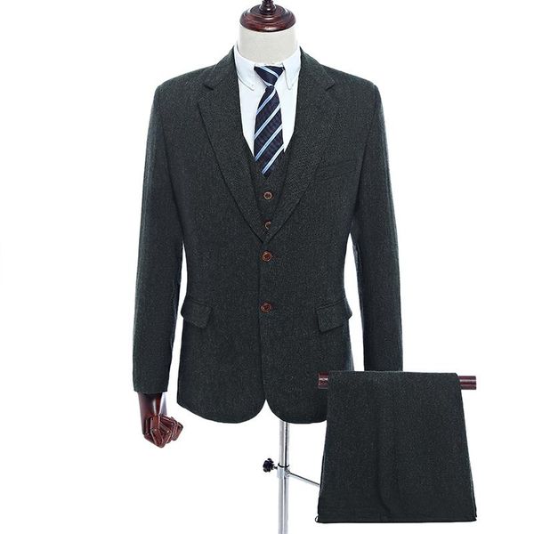 men's suits & blazers retro gentleman style green wool custom made slim fit mens 3 piece tailor wedding for men, White;black
men's suits & blazers retro gentleman style green wool custom made slim fit mens 3 piece tailor wedding for men, White;black