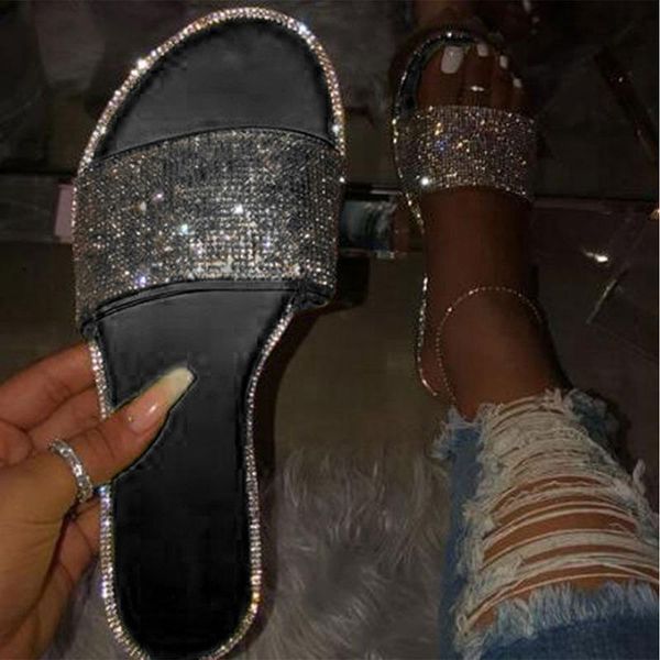 summer sandals women flip flops rhinestone flat ladies slippers shoes female round toe bling luxury sandalias mujer 43, Black
summer sandals women flip flops rhinestone flat ladies slippers shoes female round toe bling luxury sandalias mujer 43, Black