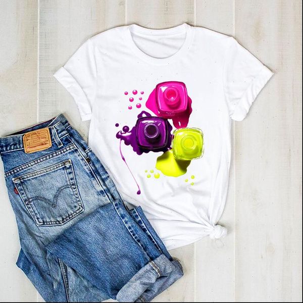 women t shirts printed fashion make up cute 3d color lady tee female ladies clothes graphic womens shirt clothing, White
women t shirts printed fashion make up cute 3d color lady tee female ladies clothes graphic womens shirt clothing, White