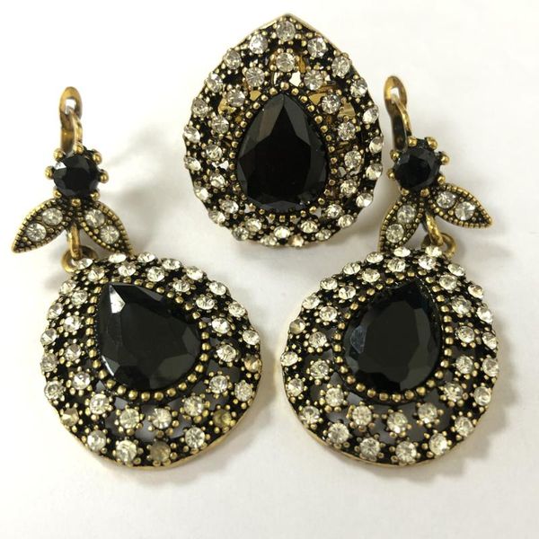 earrings & necklace big vintage jewelry sets waterdrop gold color black resin party rings for women size 8/9, Silver
earrings & necklace big vintage jewelry sets waterdrop gold color black resin party rings for women size 8/9, Silver