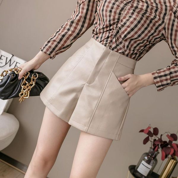 autumn winter women high waist pu shorts female loose casual korean style fashion elegant solid basic mujer q410 women's, White;black
autumn winter women high waist pu shorts female loose casual korean style fashion elegant solid basic mujer q410 women's, White;black