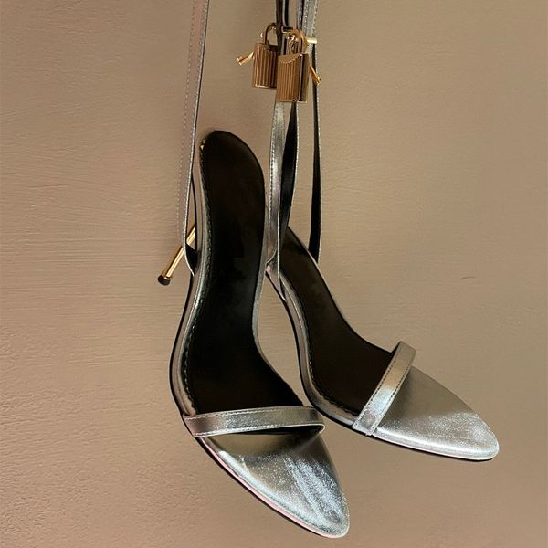 casual designer lady fashion women sandals silver genuine leather locked strappy spikes rount toe slingback high heels party shoes, Black
casual designer lady fashion women sandals silver genuine leather locked strappy spikes rount toe slingback high heels party shoes, Black