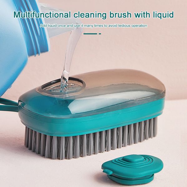 multifunction cleaning brush kitchen dishwashing tools bathroom shoe decontamination brush with removable sponge dispenser
multifunction cleaning brush kitchen dishwashing tools bathroom shoe decontamination brush with removable sponge dispenser