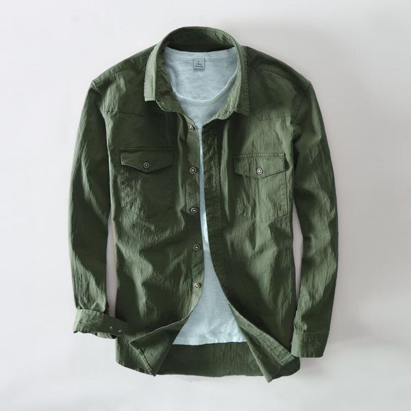 men's safary 2021 style long sleeve casual shirts with pockets khaki army green black cotton pleated fabric spring men, White;black
men's safary 2021 style long sleeve casual shirts with pockets khaki army green black cotton pleated fabric spring men, White;black